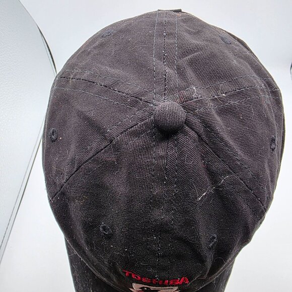 Toshiba Classic Volunteer Adjustable Black Red Baseball Cap Hat Sports Golf - Picture 5 of 9